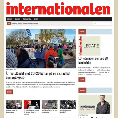 Internationalen startsida 2022