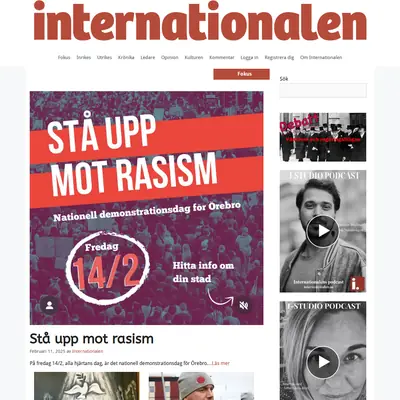 Internationalen startsida 2025