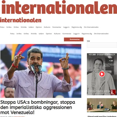Internationalen startsida 2026