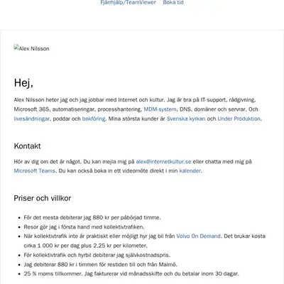 internetkultur.se startsida 2023