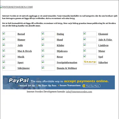 internetsweden.se startsida 2007