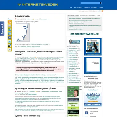internetsweden.se startsida 2012