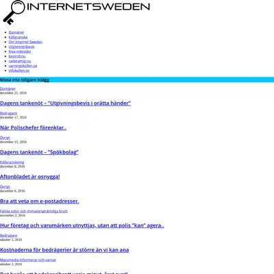 internetsweden.se startsida 2017