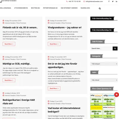 internetsweden.se startsida 2020