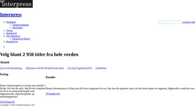 Bonnier PC TIDNINGEN startsida 2019