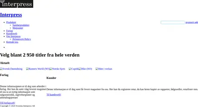 Bonnier PC TIDNINGEN startsida 2020