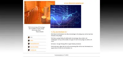 Veckobrev Investeramera.se startsida 2010