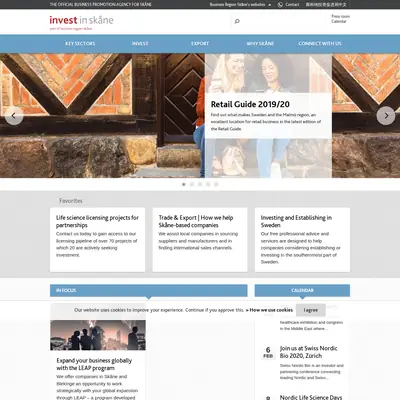 www.investinskane.com startsida 2020