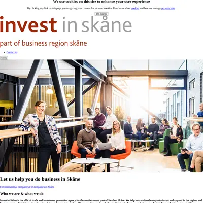 www.investinskane.com startsida 2021