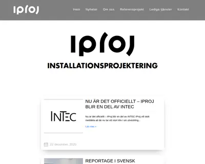 iproj.se startsida 2021