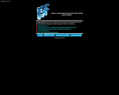 ISF-BLADET startsida 1998