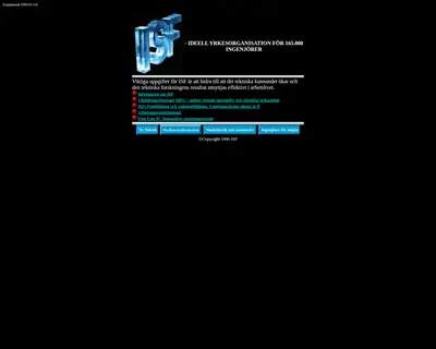 ISF-BLADET startsida 1999