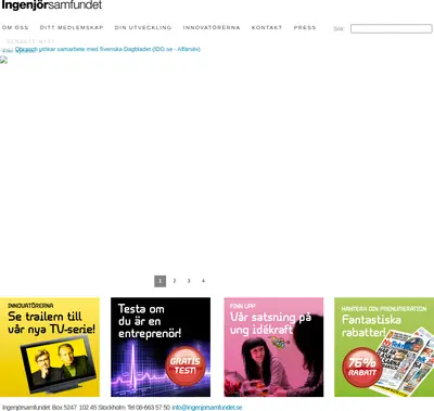 ISF-BLADET startsida 2009