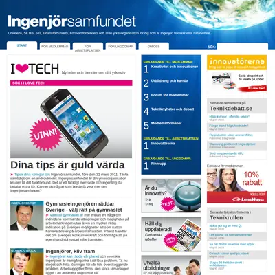 ISF-BLADET startsida 2011