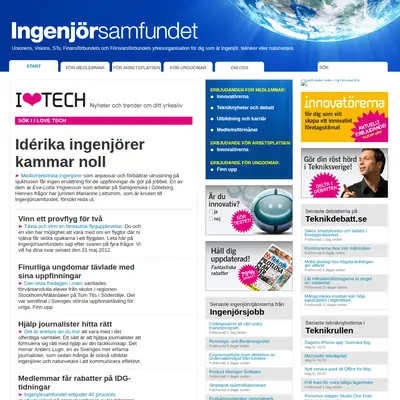 ISF-BLADET startsida 2012