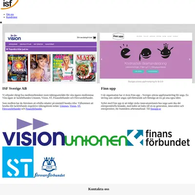 ISF-BLADET startsida 2017