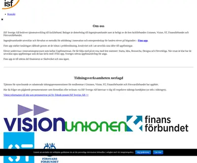 ISF-BLADET startsida 2019