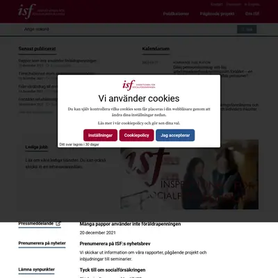 ISF-BLADET startsida 2022