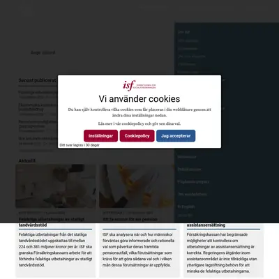 ISF-BLADET startsida 2023