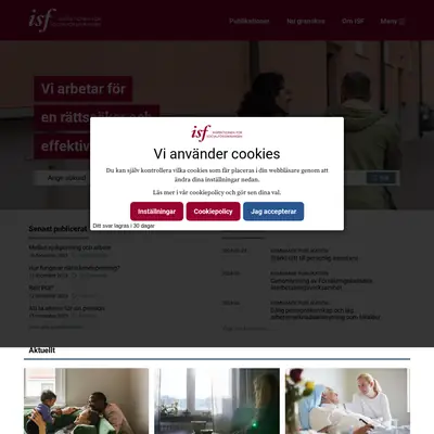 ISF-BLADET startsida 2024