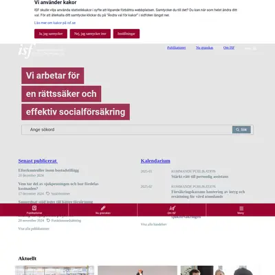 ISF-BLADET startsida 2025