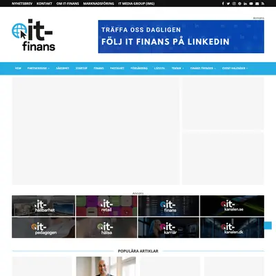 IT-Finans.se startsida 2023