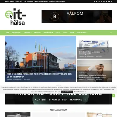 IT-Halsa.se startsida 2023