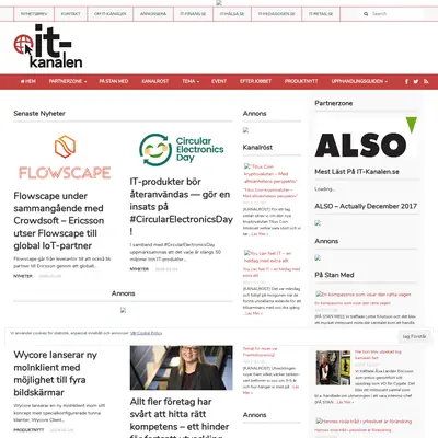 IT-kanalen.dk startsida 2018