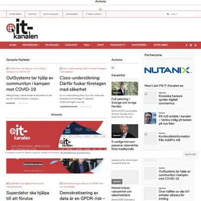 IT-kanalen.dk startsida 2020