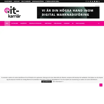 IT-Karriar.se startsida 2024