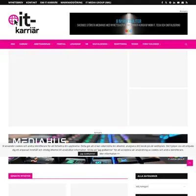 IT-Karriar.se startsida 2026