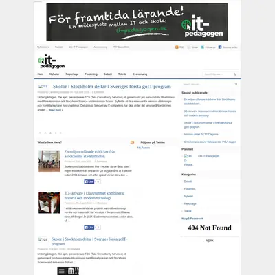 IT-Pedagogen.se startsida 2015