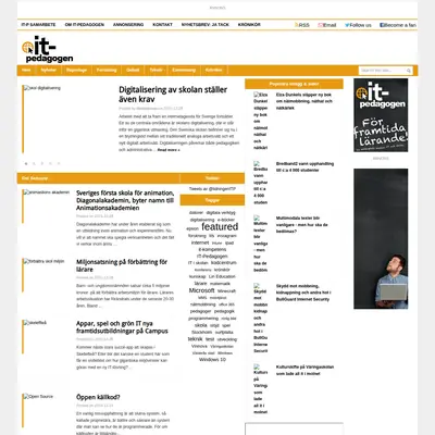 IT-Pedagogen.se startsida 2016