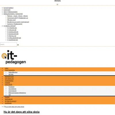IT-Pedagogen.se startsida 2021