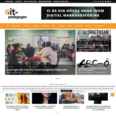IT-Pedagogen.se startsida 2023