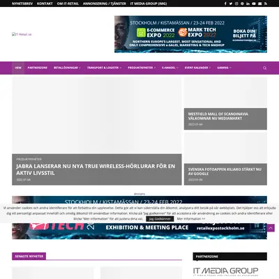 IT-Retail.se startsida 2022