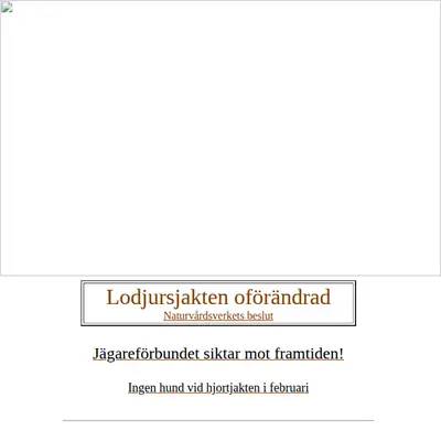 jagareforbundet.se startsida 1999