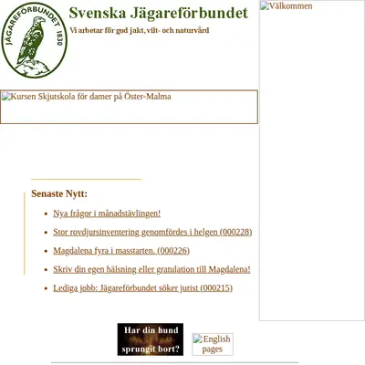 jagareforbundet.se startsida 2000
