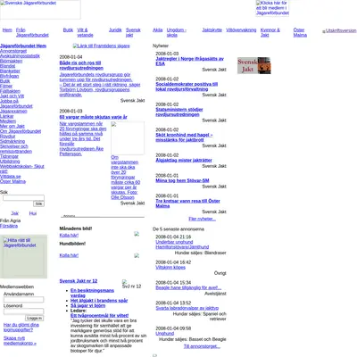 jagareforbundet.se startsida 2008