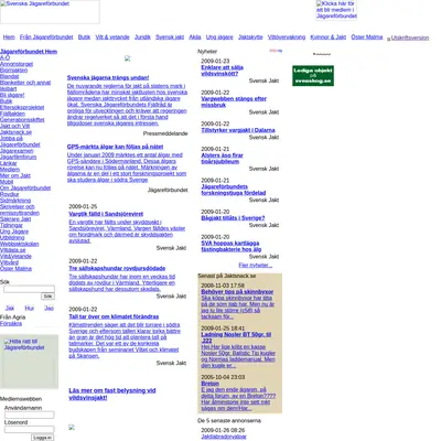 jagareforbundet.se startsida 2009