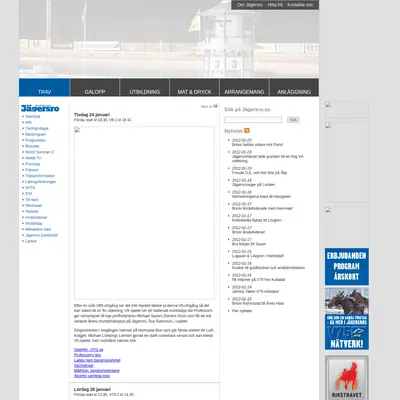 Jägersro travprogram startsida 2012