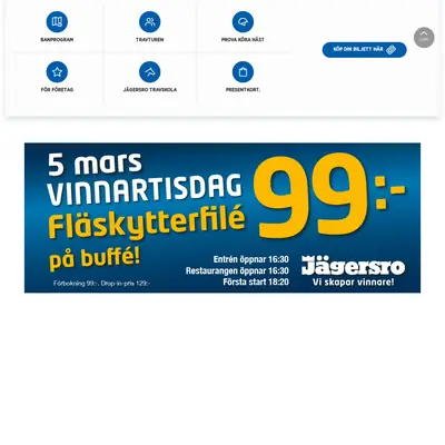 Jägersro travprogram startsida 2024