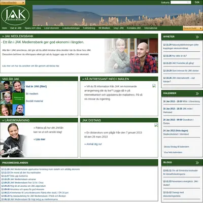 jak.se startsida 2013