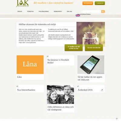 jak.se startsida 2017