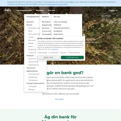 jak.se startsida 2023