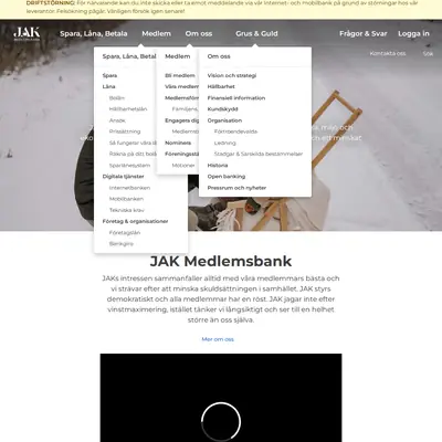 jak.se startsida 2025
