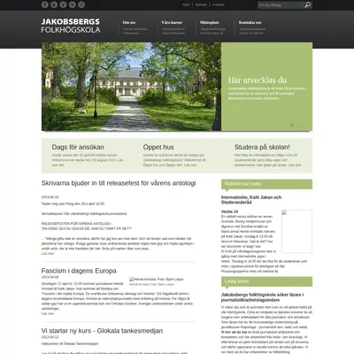 www.jakobsbergsfolkhogskola.se startsida 2013