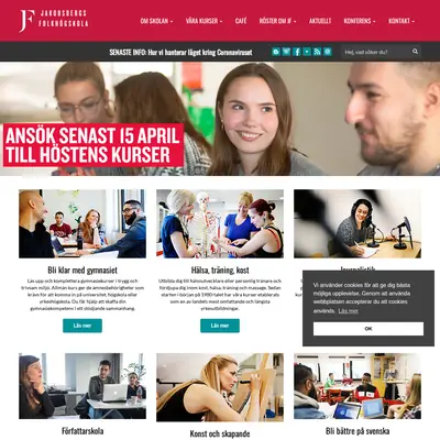 www.jakobsbergsfolkhogskola.se startsida 2022