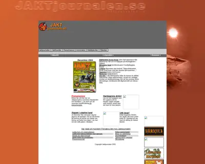Jaktjournalen, www.jaktjournalen.se startsida 2005
