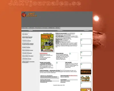 Jaktjournalen, www.jaktjournalen.se startsida 2006